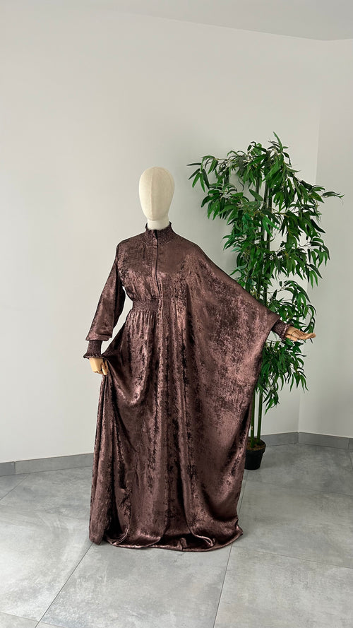 Abaya Nouha Rose Marroné