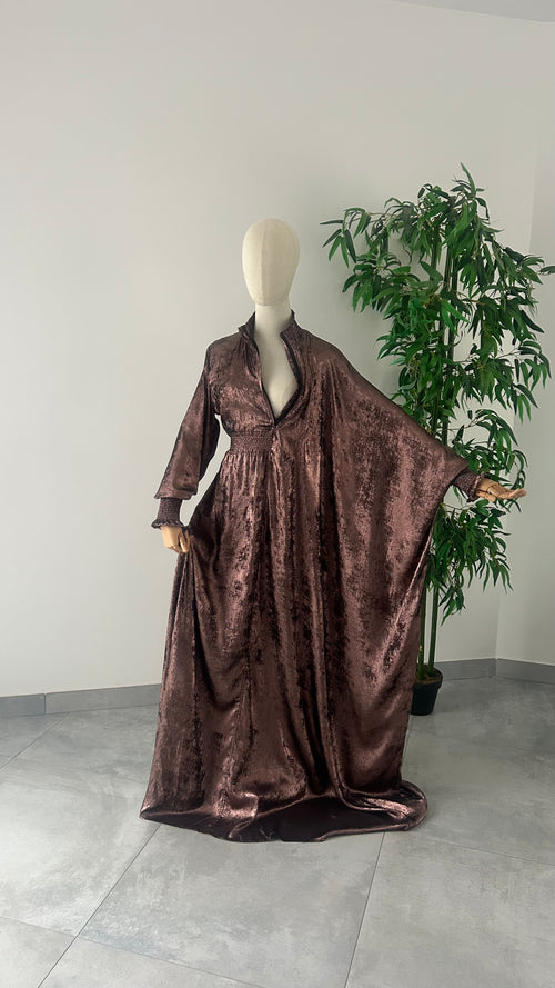 Abaya Nouha Rose Marroné