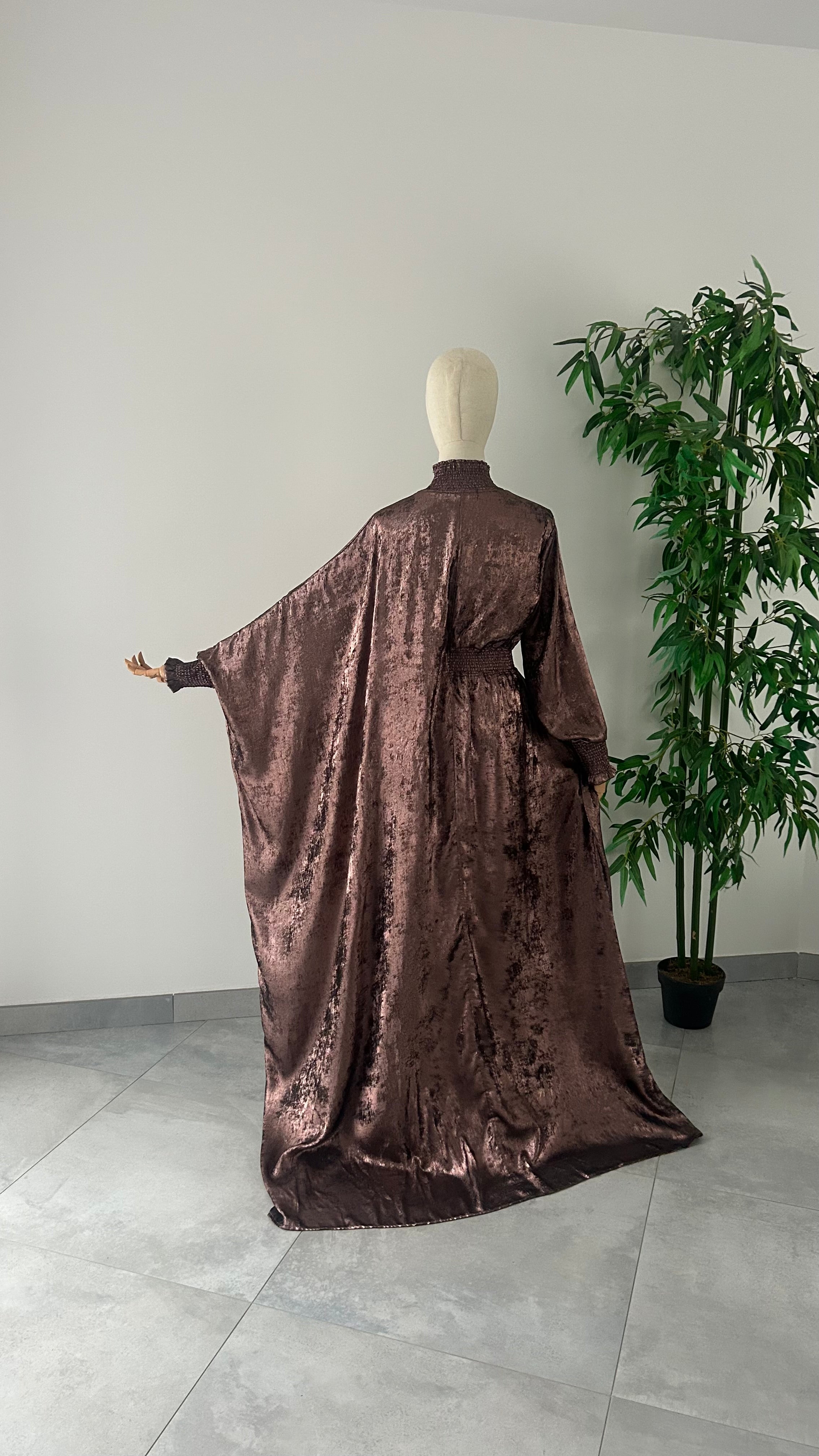 Abaya Nouha Rose Marroné