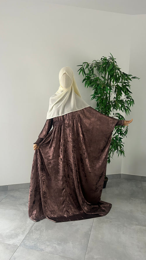 Abaya Nouha Rose Marroné