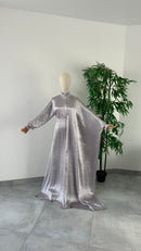 Abaya Nouha Gris Argenté