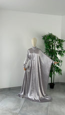 Abaya Nouha Gris Argenté
