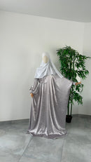 Abaya Nouha Gris Argenté