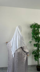 Abaya Nouha Gris Argenté