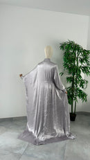 Abaya Nouha Gris Argenté