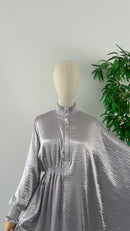 Abaya Nouha Gris Argenté