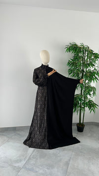 Abaya Nouha Noir Dentelle
