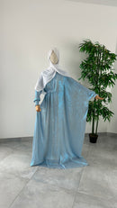 Abaya Nouha Bleu Ciel