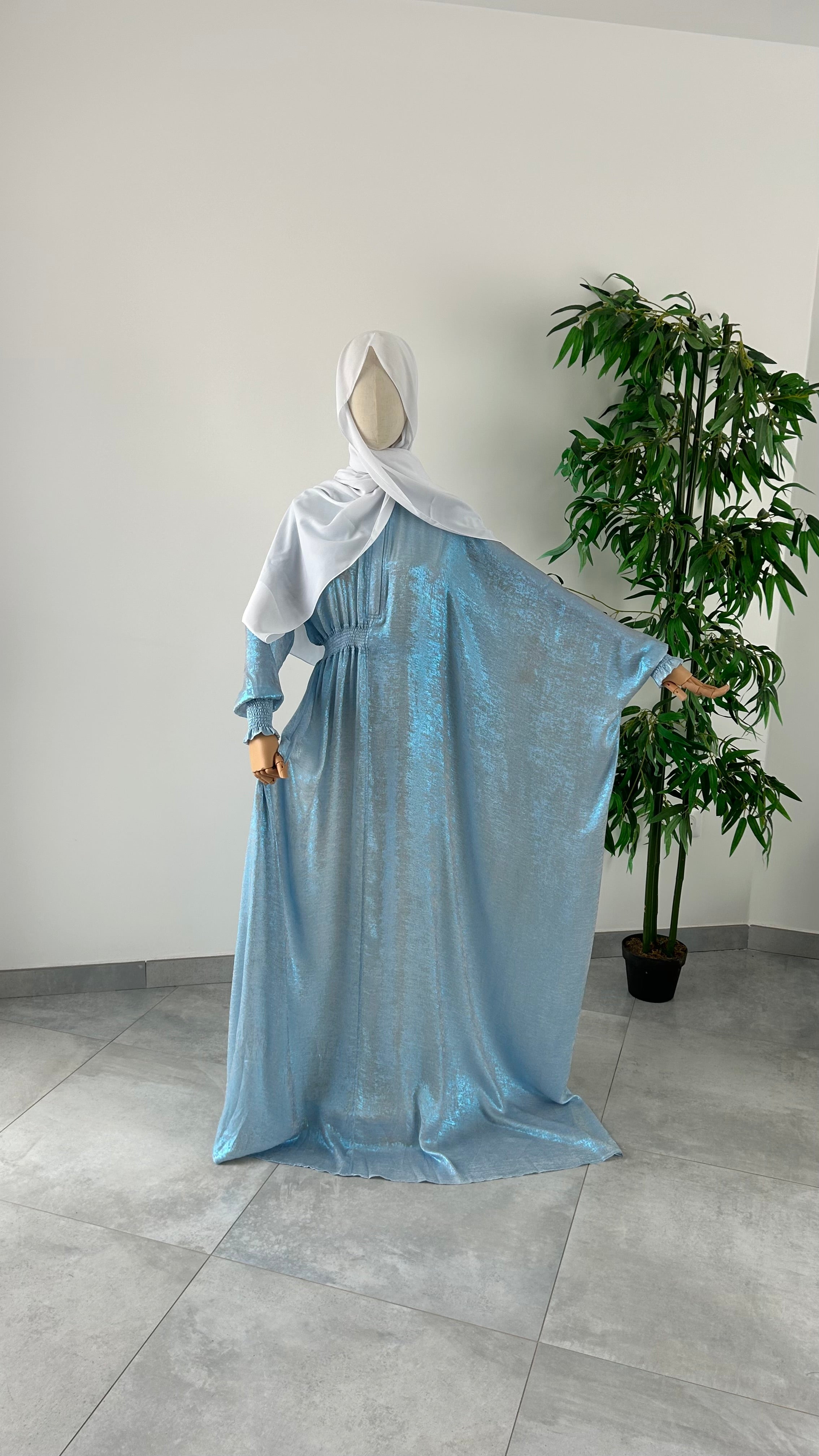 Abaya Nouha Bleu Ciel