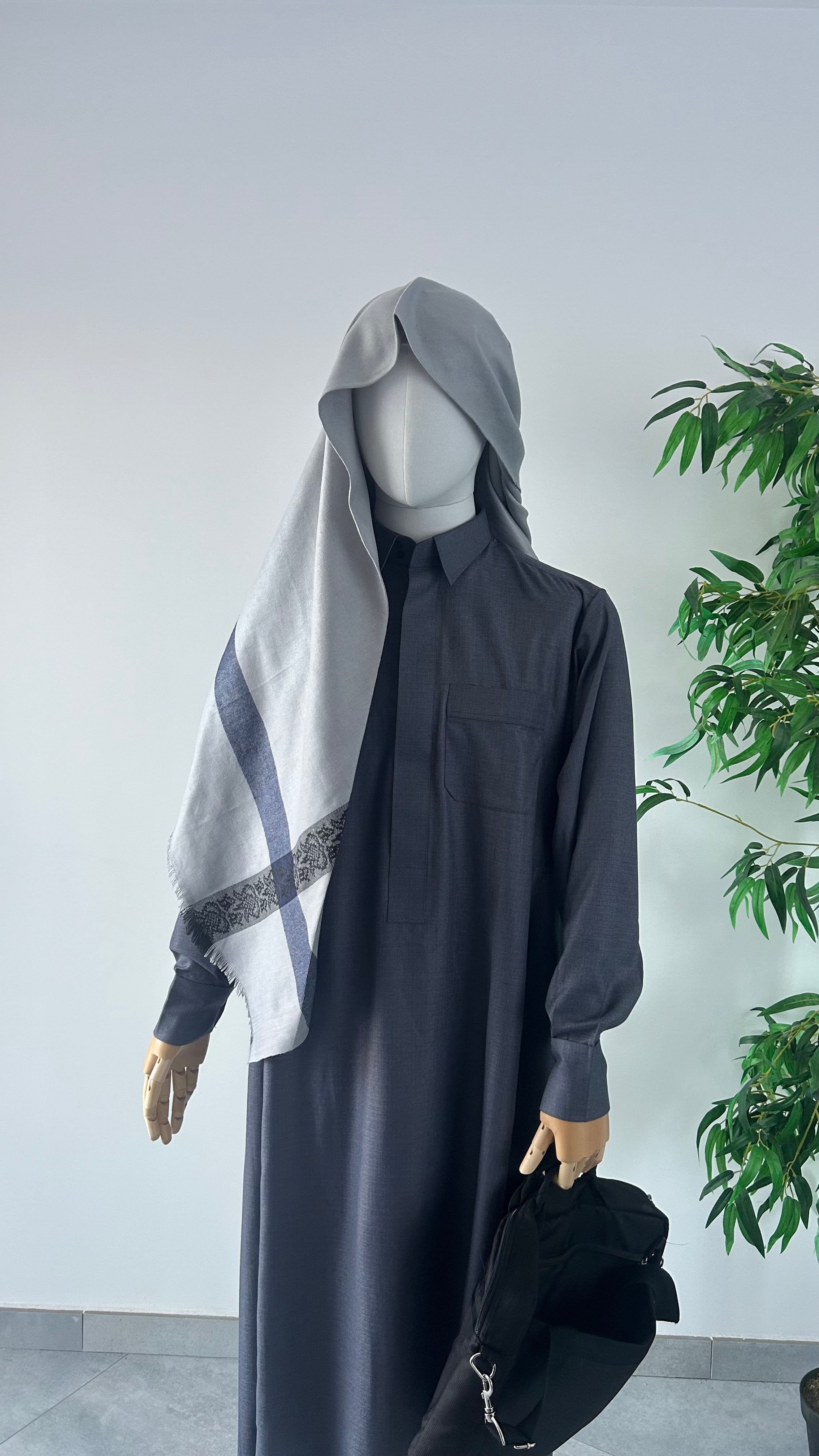 Qamis Saoudien Gris Foncé