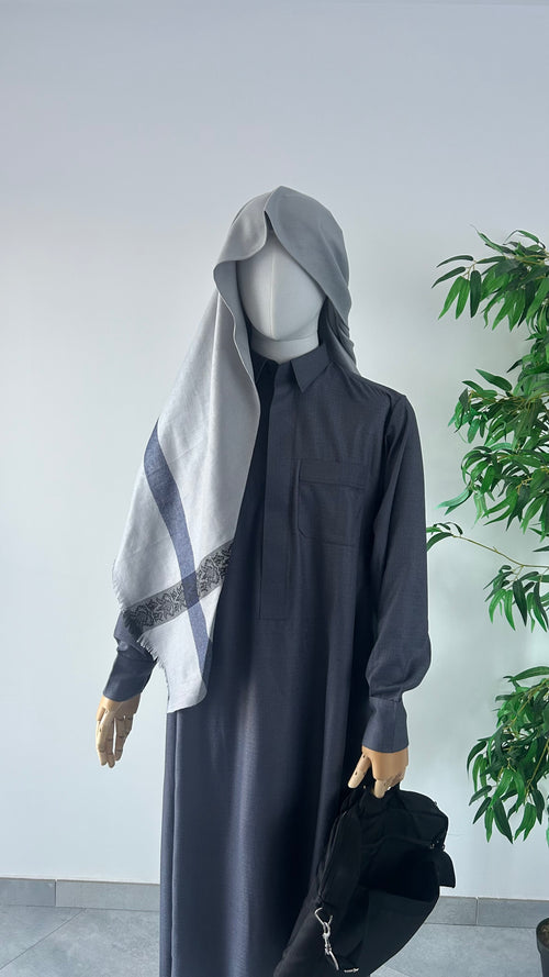 Qamis Saoudien Gris Foncé