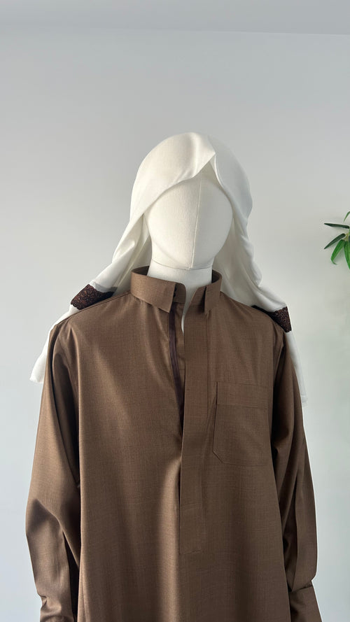 Qamis Saoudien Marron